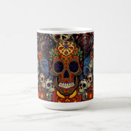 Halloween, Suiker Schedel Pompoen Feest, Calavera Magische Mok