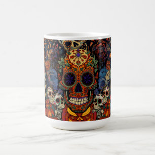 Halloween, Suiker Schedel Pompoen Feest, Calavera Magische Mok