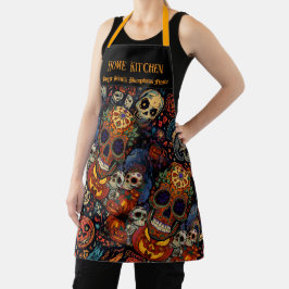 Halloween, Suiker Schedel Pompoen Feest, Calavera Schort