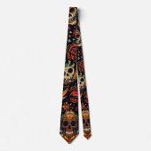 Halloween, Suiker Schedel Pompoen Feest, Calavera Stropdas (Voorkant)