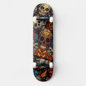Halloween, Suiker Schedel Pompoen Feest  Persoonlijk Skateboard (Voorkant)