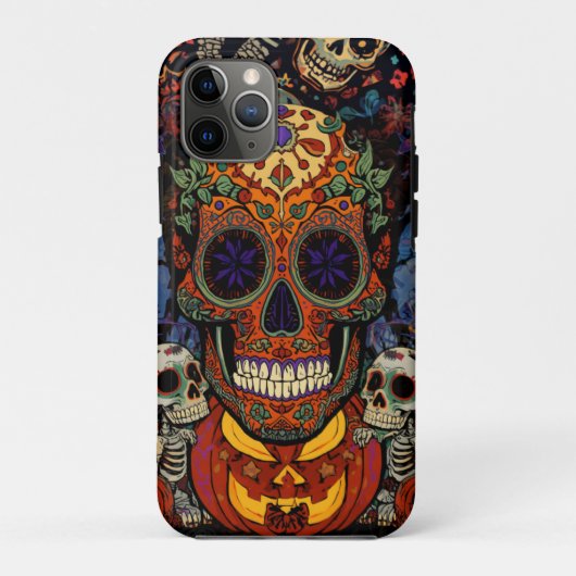 Halloween,Suker Schedel Pompoen Feest, Calavera Case-Mate iPhone Case (Achterkant)