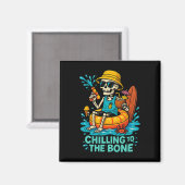 Halloween Summer Chilling to the Bone Skeleton Flo Magneet (Voorkant / Achterkant)