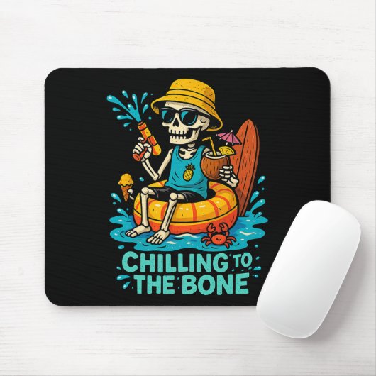 Halloween Summer Chilling to the Bone Skeleton Flo Muismat (Met muis)