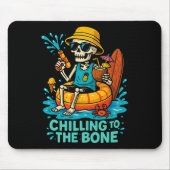 Halloween Summer Chilling to the Bone Skeleton Flo Muismat (Voorkant)