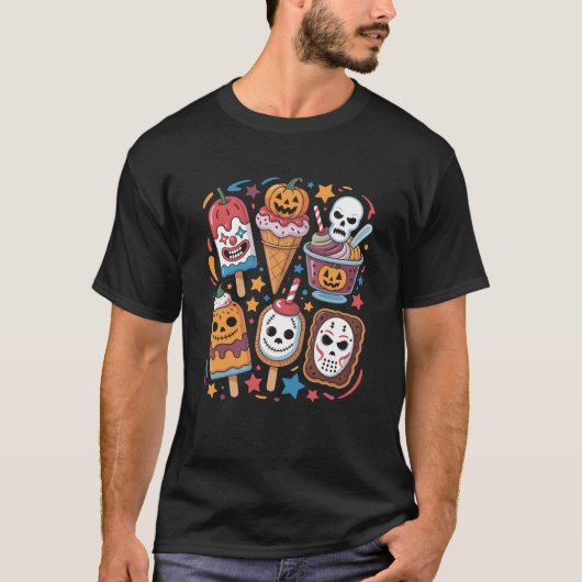 Halloween Summer Popsicle Halloween Ice Cream Summ T-shirt (Voorkant)