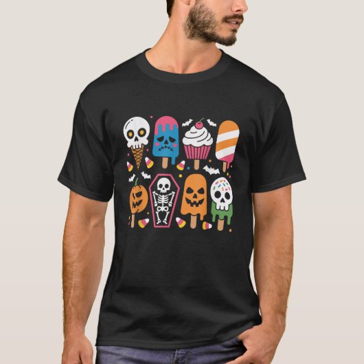 Halloween Summer Popsicle Halloween Ice Cream Summ T-shirt (Voorkant)