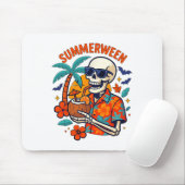 Halloween Summer Ween Skeleton Spooky Vacation Flo Muismat (Met muis)