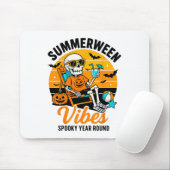 Halloween Summer Ween Vibes Spooky Skeleton Float Muismat (Met muis)