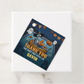 Halloween Summerween Pool Birthday Square Bedankjes Labels (In situ)