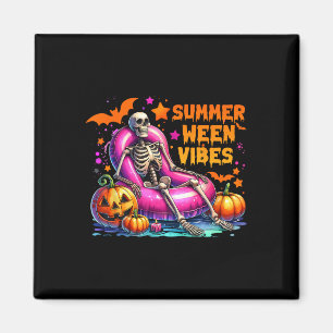 Halloween Summerween Vibes Zomer Vakantie Skeleto Magneet