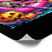 Halloween Summerween Vibes Zomer Vakantie Skeleto Poster (Hoek)