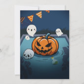 Halloween Summerween Zwembad Verjaardag Kaart (Achterkant)