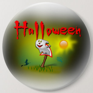 Halloween Sunshine Ghost - Ronde Button 6,0 Cm