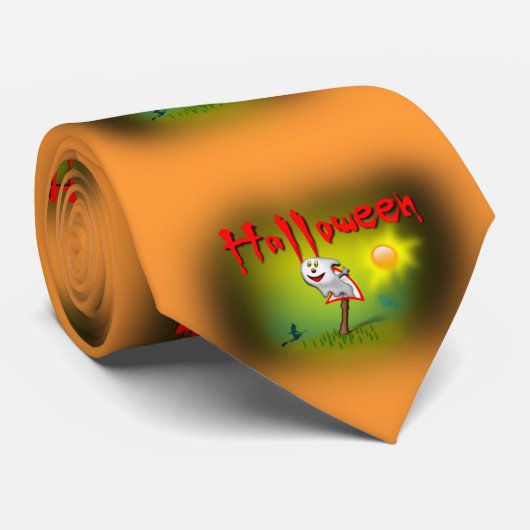 Halloween Sunshine Ghost - Stropdas (Opgerold)
