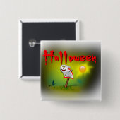 Halloween Sunshine Ghost - Vierkante Button 5,1 Cm (Voorkant /achterkant)