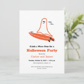 Halloween Surfer Ghost Kaart (Staand voorkant)