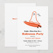 Halloween Surfer Ghost Kaart (Voorkant / Achterkant)