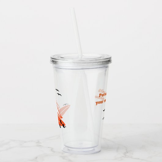 Halloween Surfer Ghost zwart Acryl Drinkbeker (Links)