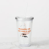 Halloween Surfer Ghost zwart Acryl Drinkbeker (Achterkant)