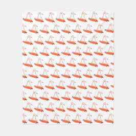 Halloween Surfer Ghost zwart Fleece Deken