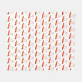 Halloween Surfer Ghost zwart Fleece Deken (Voorkant (Horizontaal))