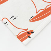 Halloween Surfer Ghost zwart Fleece Deken (Hoek)