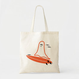 Halloween Surfer Ghost zwart Tote Bag