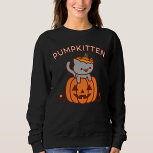 Halloween Sweatshirt: PUMPKITTEN Halloween Cat Trui