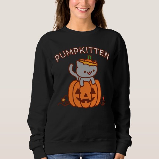 Halloween Sweatshirt: PUMPKITTEN Halloween Cat Trui (Voorkant)