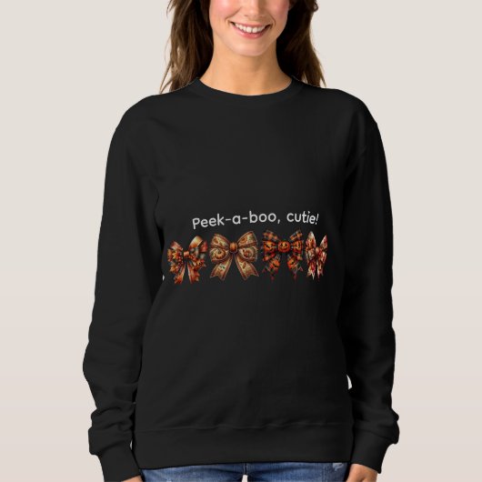 Halloween Sweatshirts voor Bows Woman Halloween Trui (Voorkant)