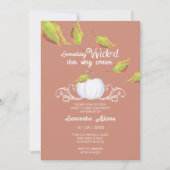 Halloween Sweet 16 Verjaardagsfeestje Terracotta Kaart (Voorkant)