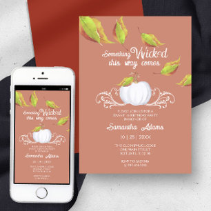 Halloween Sweet 16 Verjaardagsfeestje Terracotta Kaart