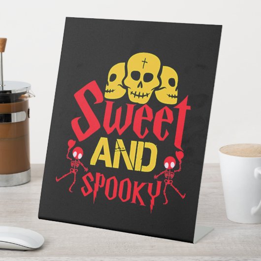 Halloween.Sweet and Spooky Reclamebord Met Voetstuk (Insitu)