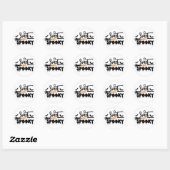 Halloween Sweet and Spooky Typographic Text Ronde Sticker (Vel)