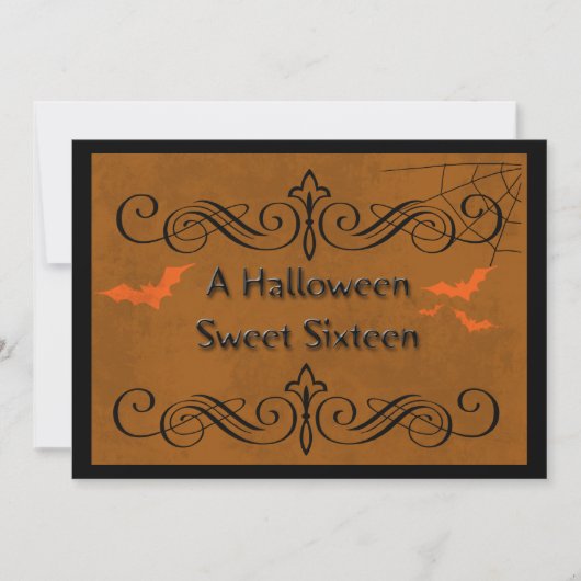 Halloween Sweet Sixteen Kaart (Voorkant)