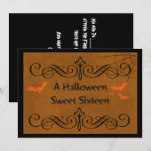 Halloween Sweet Sixteen Kaart (Voorkant / Achterkant)
