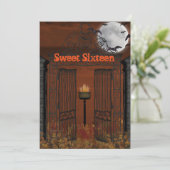 Halloween, Sweet Sixteen Uitnodiging (Staand voorkant)