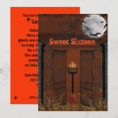 Halloween, Sweet Sixteen Uitnodiging (Voorkant / Achterkant)