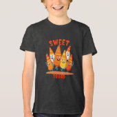 Halloween Sweet Squad! Kinder Rugtas Tri-Blend Shirt (Voorkant)