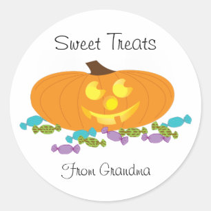 Halloween Sweet Treats met een pompoen sticker
