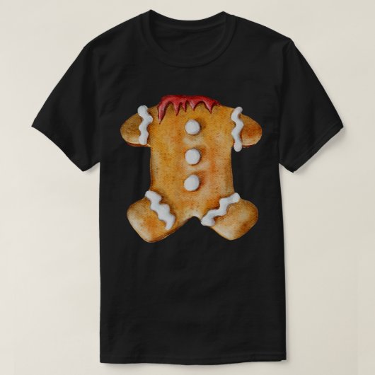 Halloween Sweets Nr. 5 Headless Gingerbrood Man T-shirt (Design voorkant)