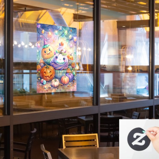Halloween Sweets Window Cling Raamsticker (Restaurant Raam)