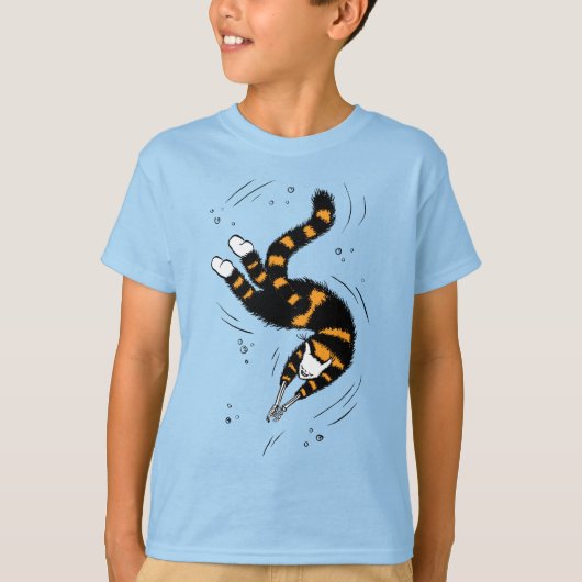 Halloween Swimming Cat Lover T-shirt (Voorkant)