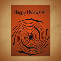 Halloween Swirl Briefkaart