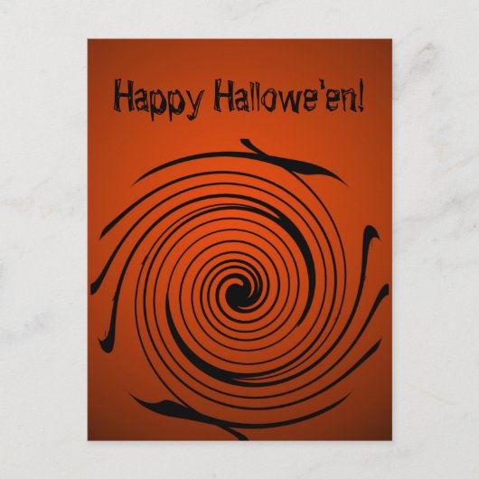 Halloween Swirl Briefkaart (Voorkant)