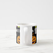 Halloween symbolen,  naadloos thema espresso kop (Achterkant)