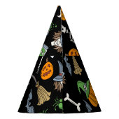 Halloween Symbolen  Naadloze Achtergrond Feesthoedjes (Achterkant)