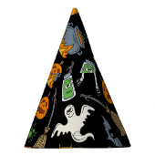 Halloween Symbolen  Naadloze Achtergrond Feesthoedjes (Rechts)