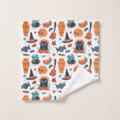 Halloween symbolen naadloze patroon badhanddoek se bad handdoek (Wasdoekje)